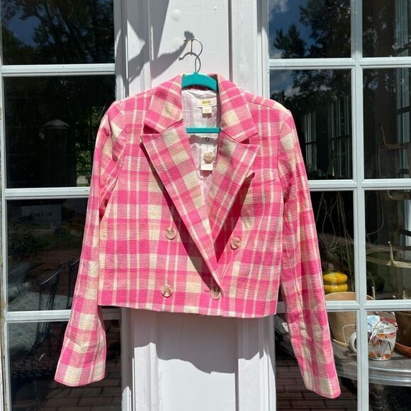 Anthropologie Maeve Plaid Double Breasted Jacket NWT - Picture 8 of 13